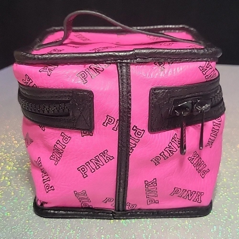 RARE HTF Pink Monogram Vintage Train/ Makeup/ Cosmetic Case/ Box